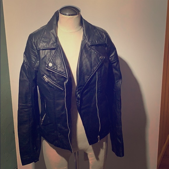 Jackets & Blazers - Black faux leather jacket